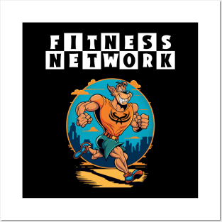 Funny Cartoon Fitness Network Posters and Art